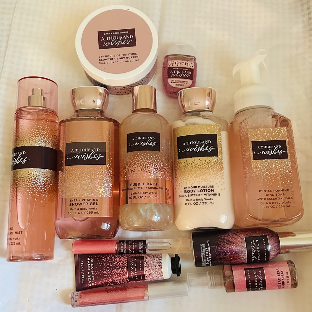 Bath & Body Works A Thousand Wishes Collection - Pink and Gold